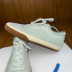 Rothys The Sneaker Light Aqua Knit Lace Up Shoes Women's Size 11